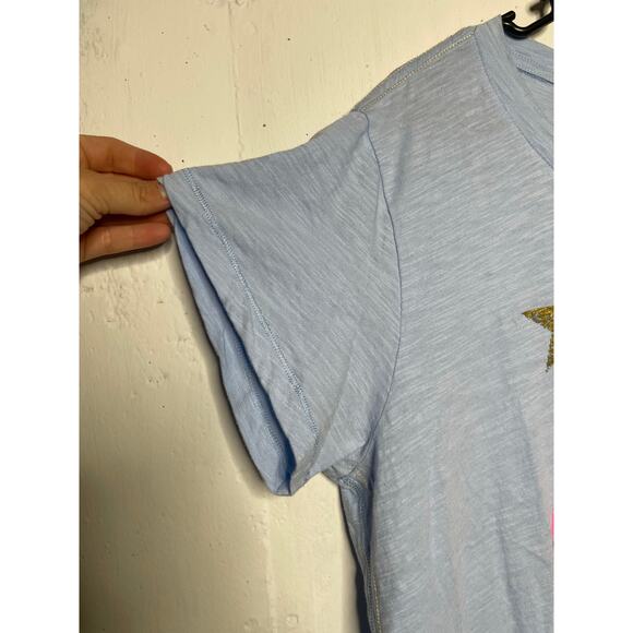 Label + Thread Womens Graphic Ava Tee - Sky World Peace Stars Size Large - Picture 5 of 8